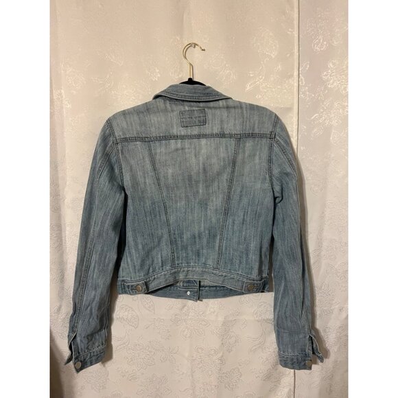 Ann Taylor LOFT  Womens Jacket Light Wash Blue S Small Jean Denim Classic - Picture 7 of 11